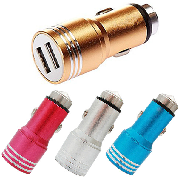 CAR CHARGER USB 2PORT อลูมิเนียมPS123