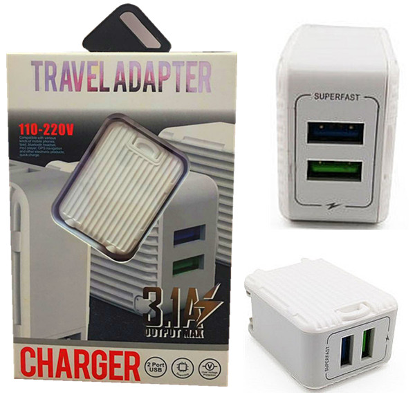 TRAVEL ADAPTER 3.1A VODA-06
